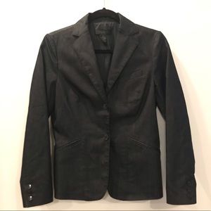 Limited dark denim blue black gray blazer jacket